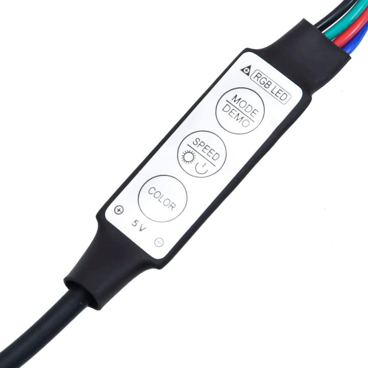 vidaXL LED Kopfteil, Bettkopfteil mit LED-Leuchten, Betthaupt mit Ablagen, Bettzubehör Schlafzimmer,
