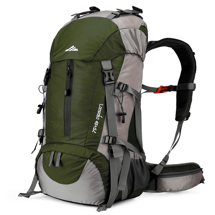 Loowoko Wanderrucksack 50L mit Regenschutz, Camping Rucksack Trekking Tasche für Outdoor, Männer & F
