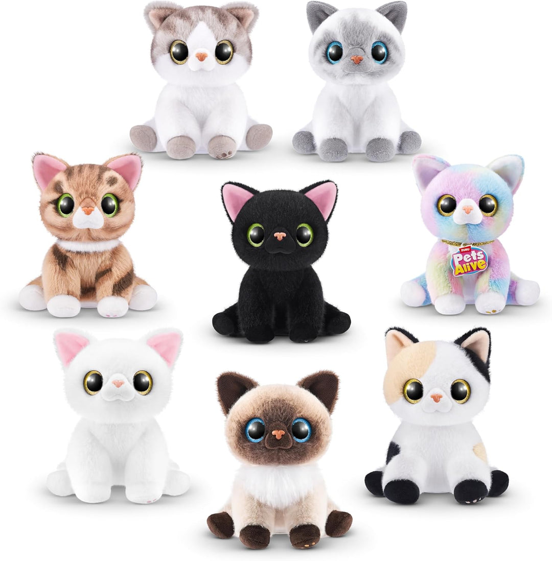Pets Alive Smitten Kittens Surprise, Ginger, Nurture Play, Kuscheltier zum Auspacken, Interaktiv, 10