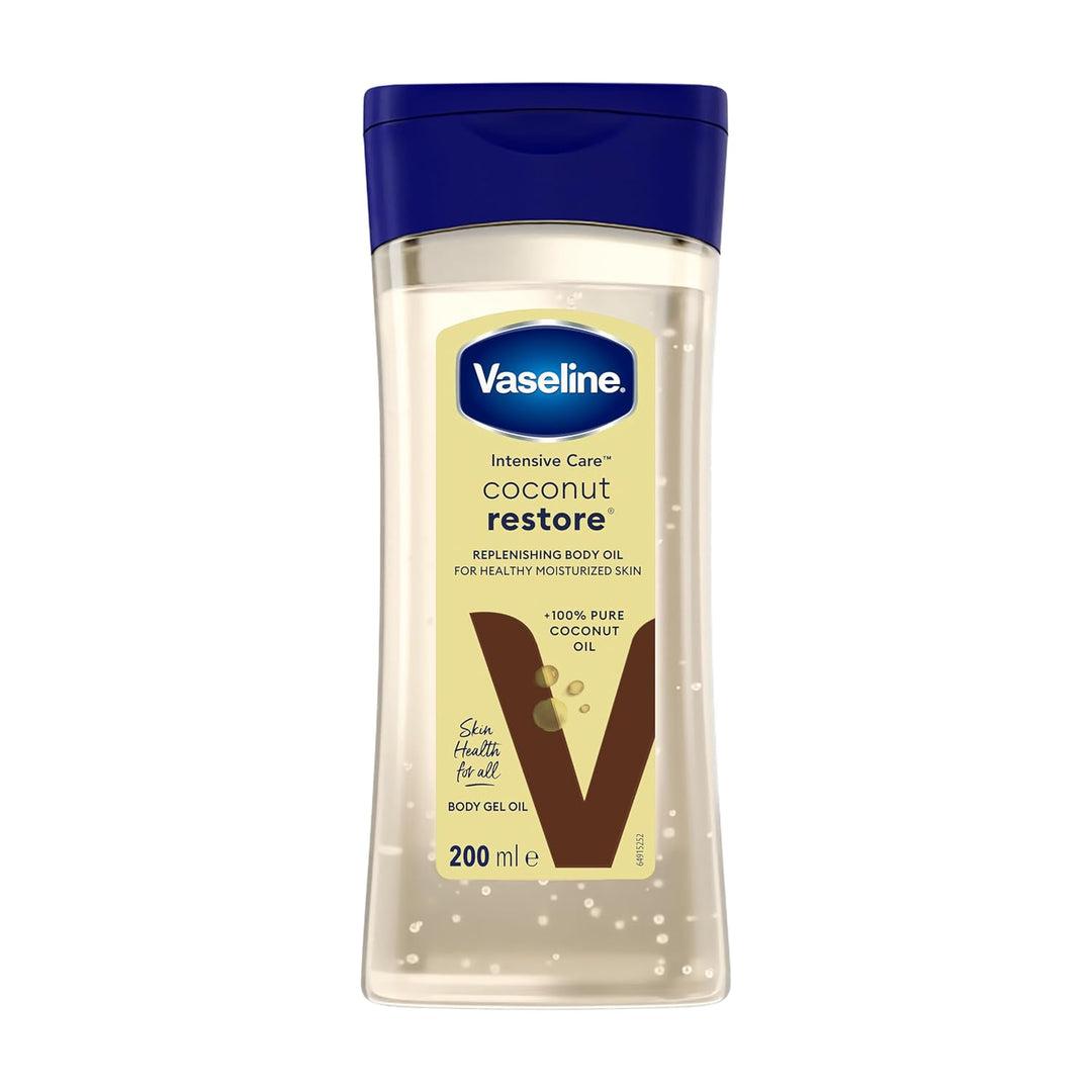 Vaseline Intensive Care Körperöl Coconut Restore für gesunde, mit Feuchtigkeit versorgte Haut. Regen
