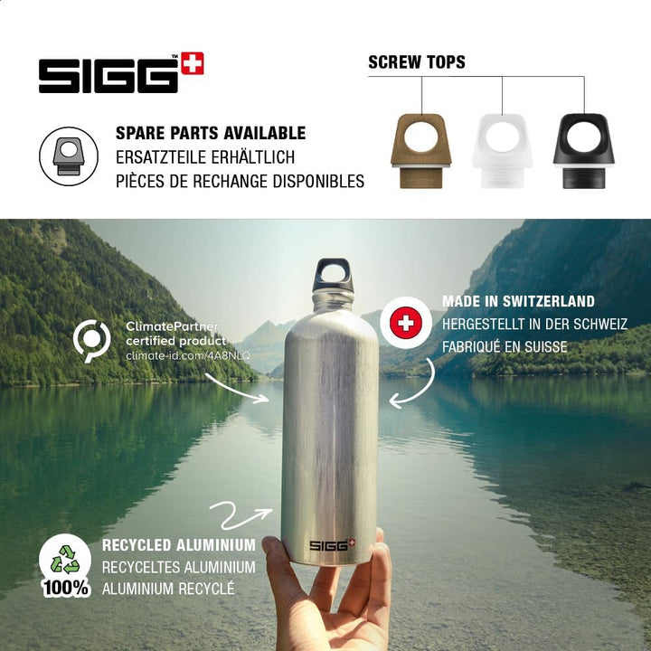 Sigg - Alu Trinkflasche - Traveller - Made in Switzerland - Climatpartner Zertifiziert - Kohlensäure