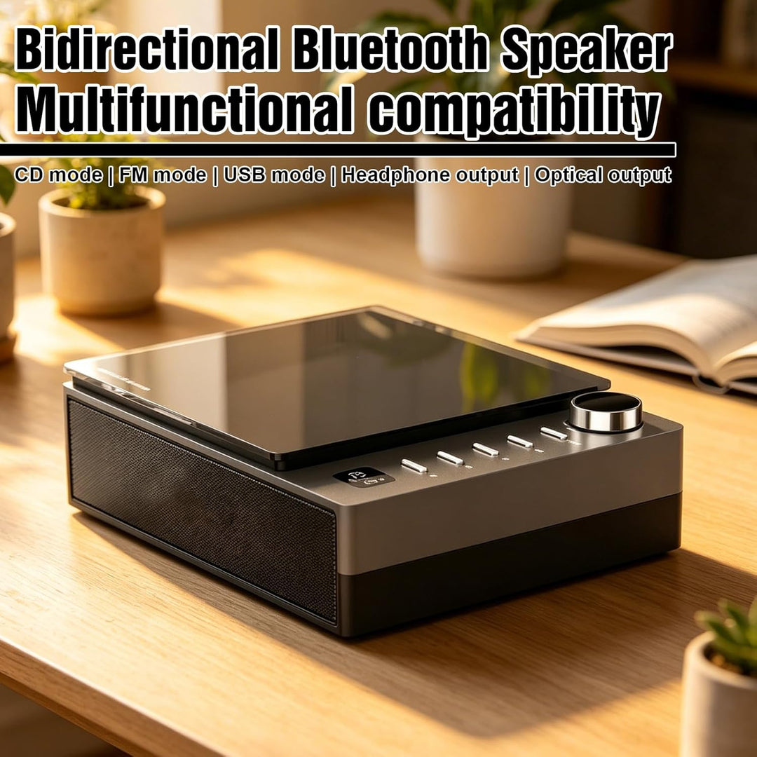 CD Player Tragbar mit Bluetooth 5.1, CD-Player mit Lautsprecher Fernbedienung Wiederaufladbar CD Spi