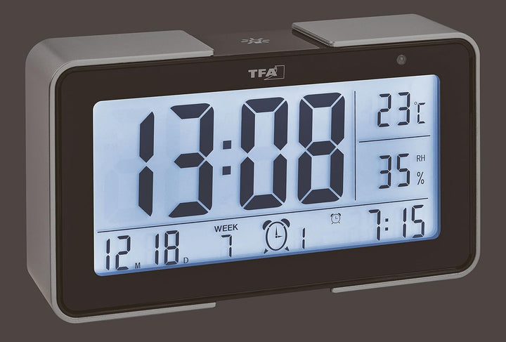 TFA Dostmann Melody Funk-Wecker,60.2540.01, mit verschiedenen Wecktönen (Melodien, Tierlaute, Alarme