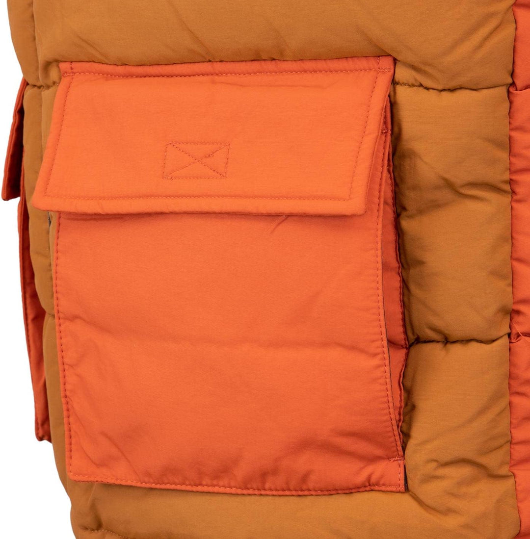 Karl Kani Block Puffer Vest Weste S dark orange, S dark orange