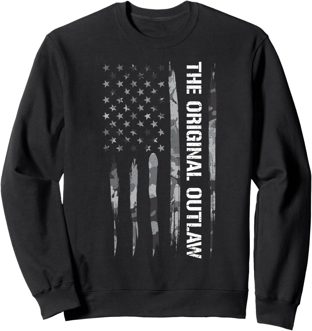 Konservativ: The Original Outlaw - Amerikanische Flagge Sweatshirt