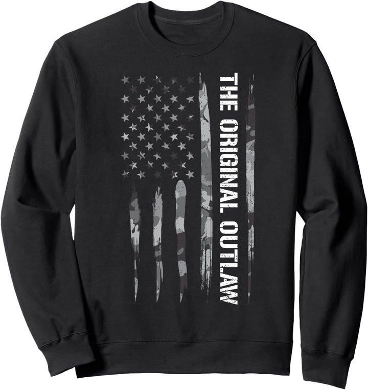 Konservativ: The Original Outlaw - Amerikanische Flagge Sweatshirt