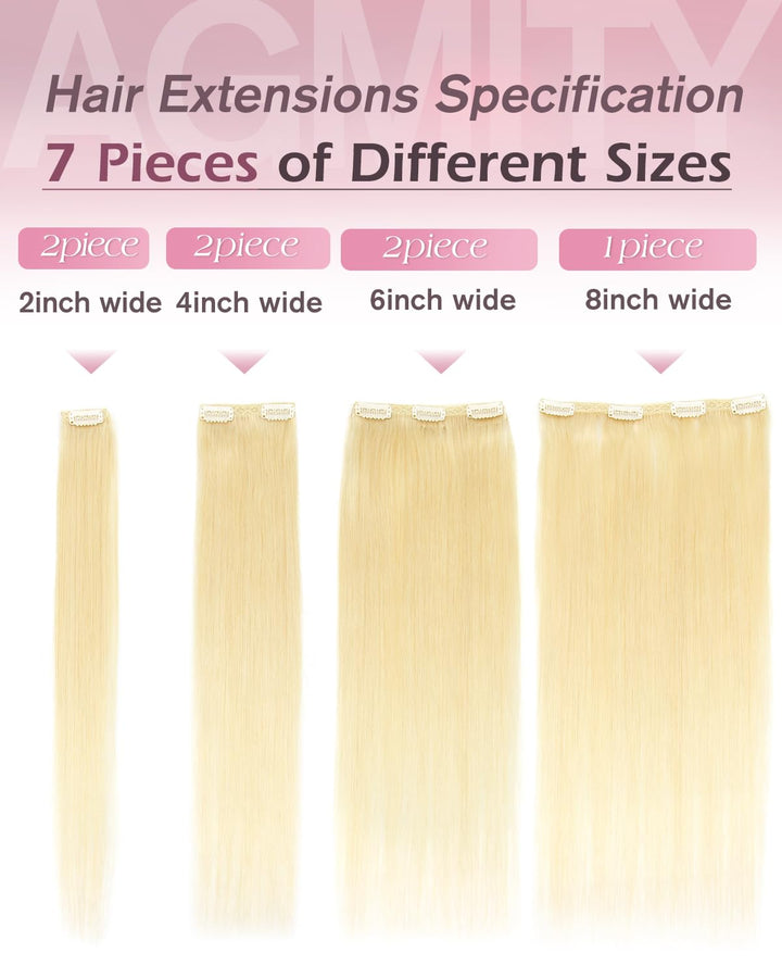 Echthaar Extensions Clip in Extensions Echthaar 30cm 100g 7 Stück Unsichtbar Gerade Glatt Nahtlos Do