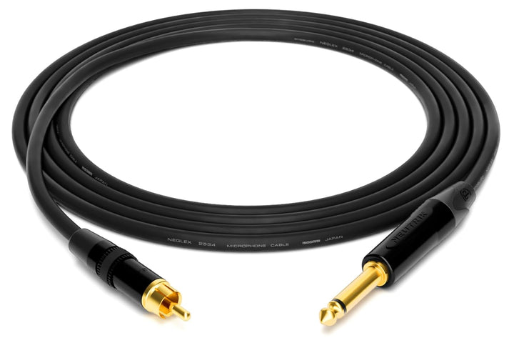 enoaudio Mogami 2534 Quad Professionel Studio Kabel | Neutrik Gold Cinch RCA - 6,3mm TS klinke | HiF