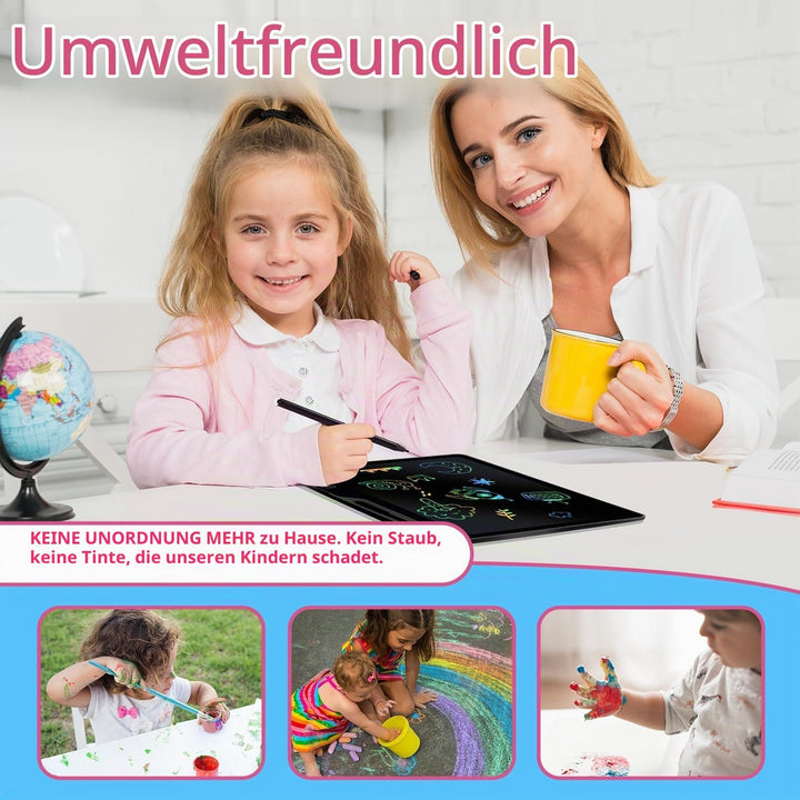 LCD-Schreibtablett für Kinder, Wiederaufladbare 16 Zoll Maltafel Zeichentafel, Vorschule Lernen Spie