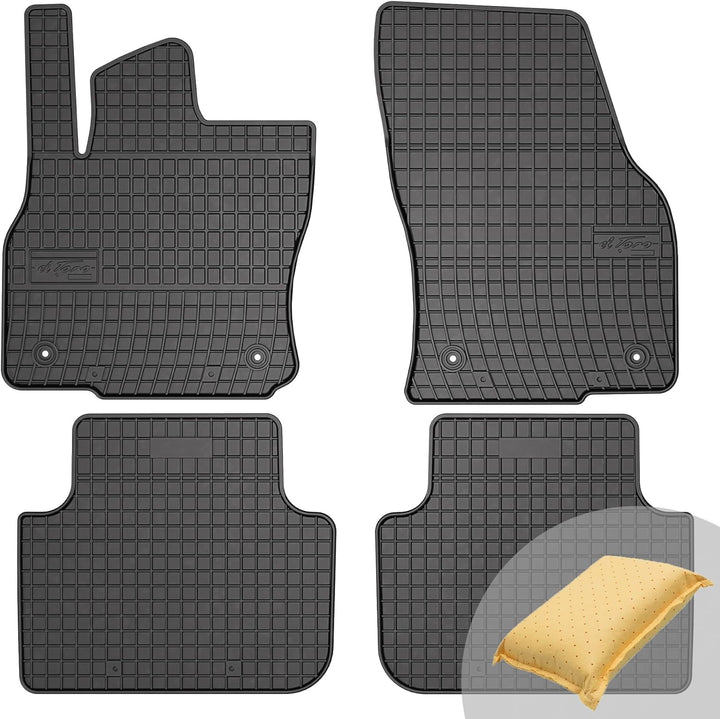 FROGUM EL Toro Gummimatten Ganzjähriges-Set von Autofussmatte Auto Fussmatten für Audi Q3 II ab 2018