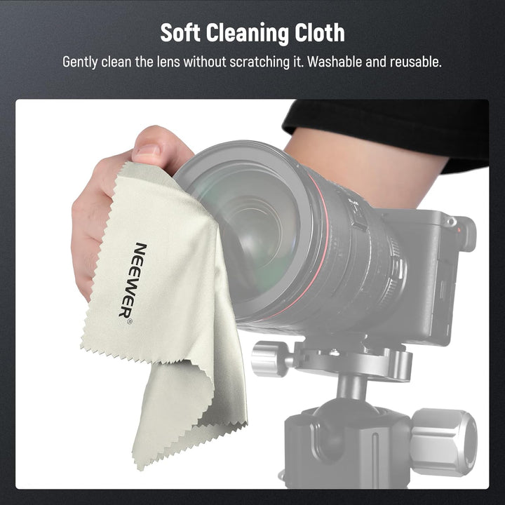 NEEWER 58mm Variabler ND Filter ND2-400 (1-9 Stop) mit 3X Reinigungstuch, Einstellbarer, drehbarer G