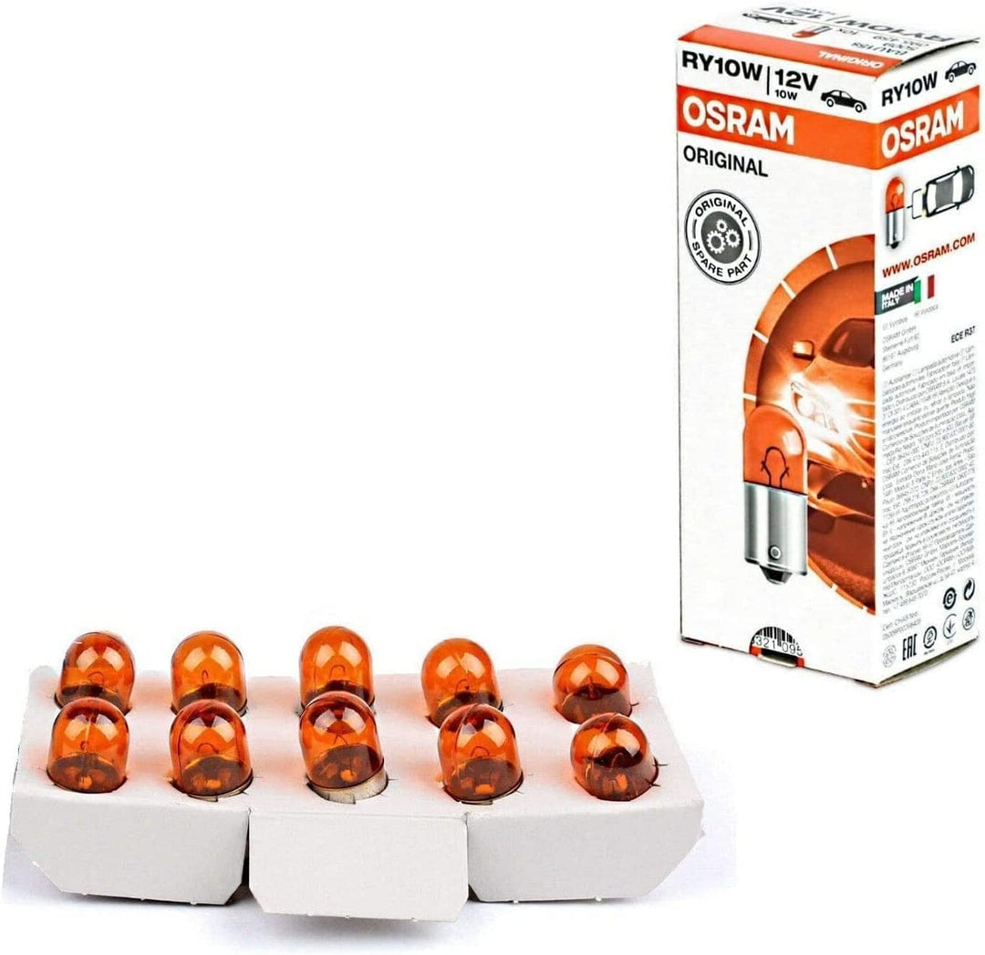10x Original Osra.m RY10W 12V BAU15s 5009 Standard Orange Ersatz Halogen Birne für Blinker Hinten un