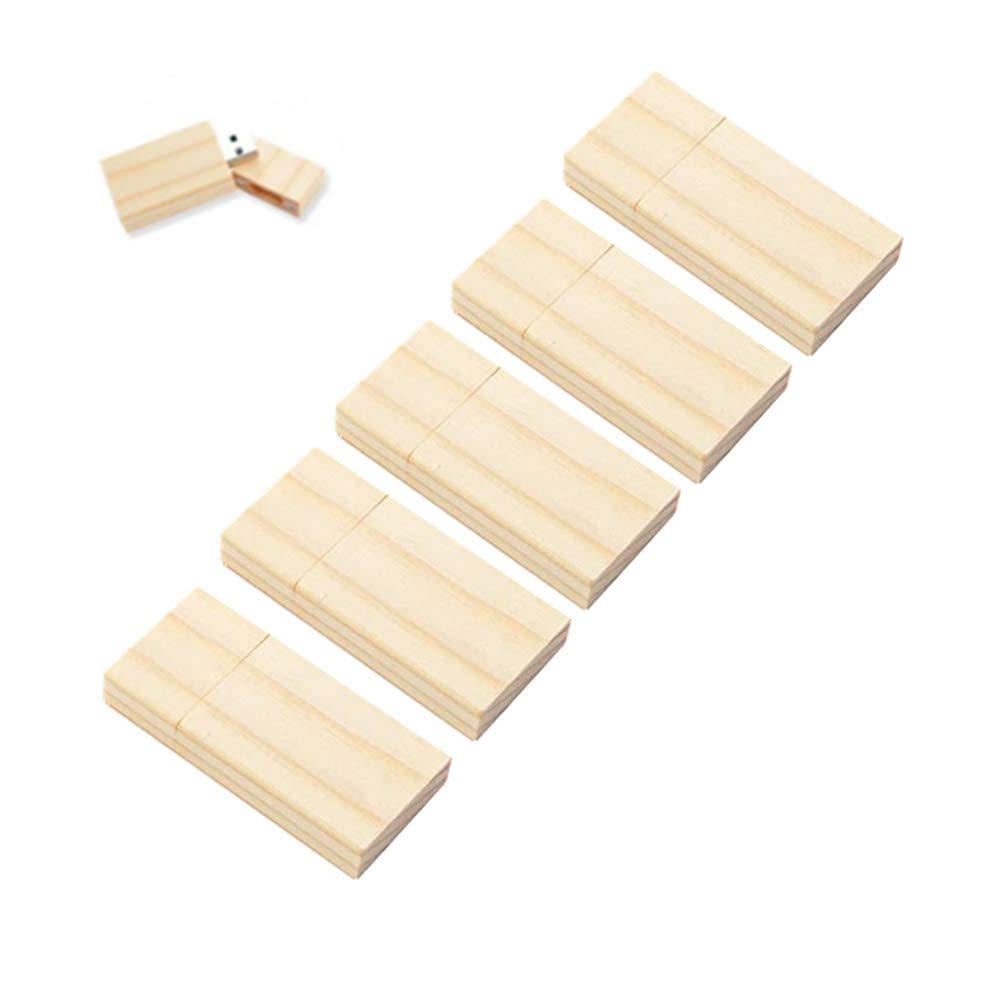 Anloter USB-Speicherstick aus Holz, 128 GB, USB 3.0, für Datum, High Speed 3.0, 128 GB / 3.0, 5 Stüc