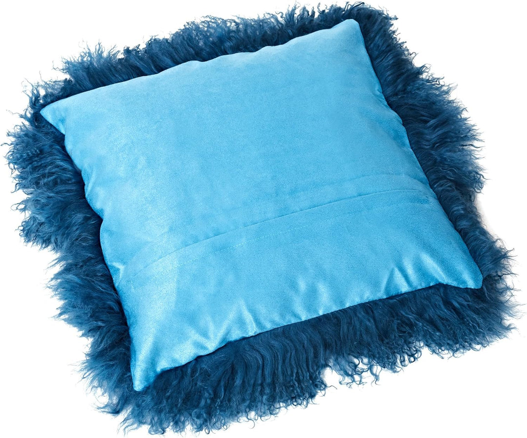 Reissner Lammfelle Tibet Lammfell Kissenbezug langflorig 30x30cm JAY22 Farbe stahlblau Jay22 Stahlbl