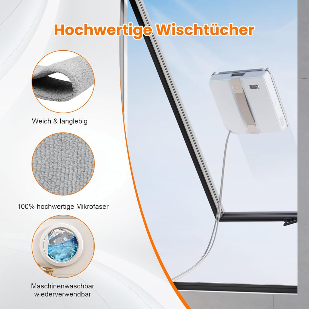 16 Stück Reinigungspad für ECOVACS WINBOT W2 PRO / W2 PRO Omni / W2 Omni / W2 / W1 Pro / W1 Fensterp