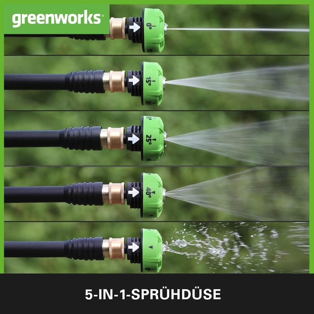 Greenworks Tools Akku-Druckreiniger G24PW (Li-Ion 24V 300 Watt Motorleistung 24 bar Druck 180 l/h Du