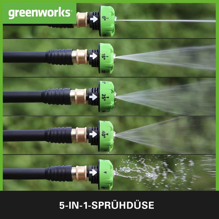 Greenworks Tools Akku-Druckreiniger G24PW (Li-Ion 24V 300 Watt Motorleistung 24 bar Druck 180 l/h Du