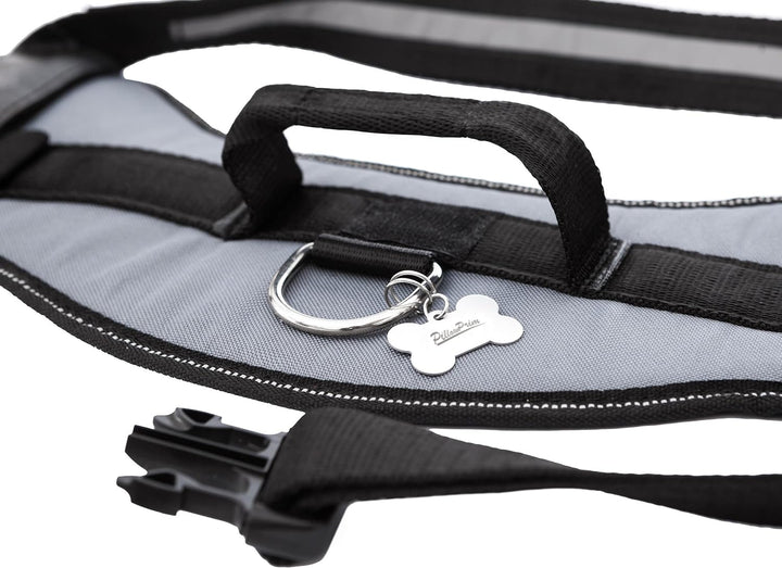 Geschirr für Hunde, Drucklos, Hundegeschirr, Reflektierend, Beschriftungen, R3: 57-70 cm, Asche R3: