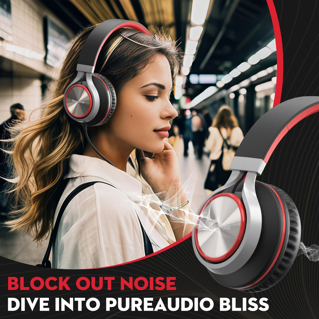 USB-C Kopfhörer mit Mikrofon und Lautstärkeregler, Over Ear Stereo Headsets für iPhone 15, 16 Pro, k