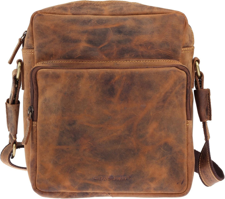Greenburry Vintage Reporter Umhängetasche Leder 24 cm