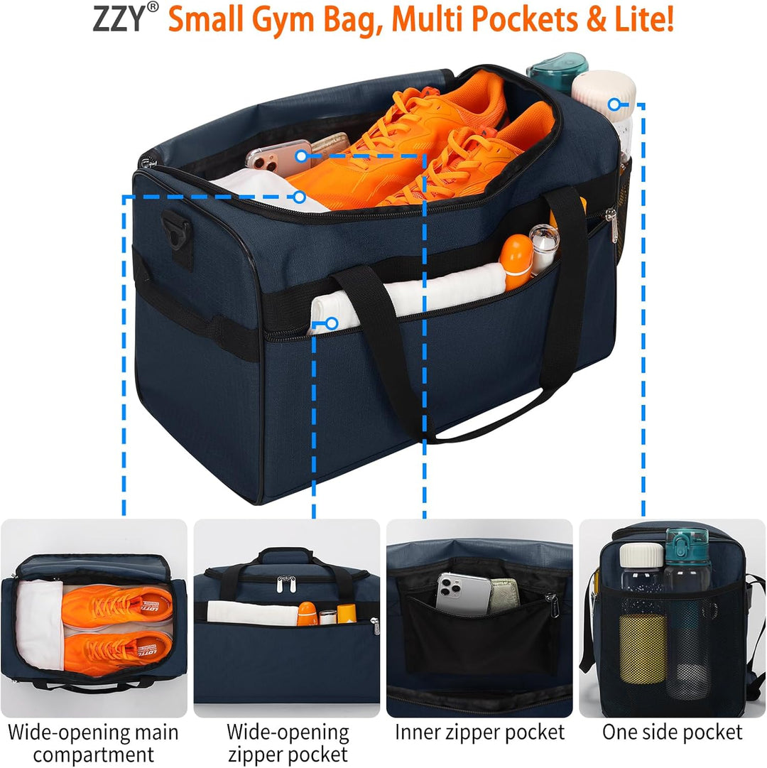 ZZY 20L Sporttasche Klein, Trainingstasche Gym Bag 40x20x25cm, Kleine Fitnesstasche & Weekender für