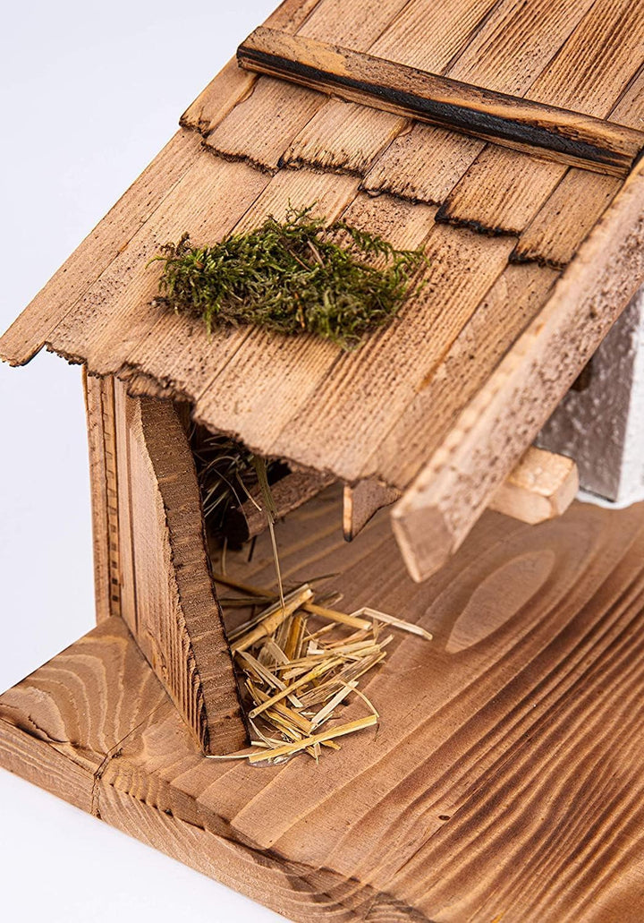 Woidwerk Manufaktur Weihnachtskrippe Krippe Krippenstall (W016) Weihnachten Weihnachtskrippen Krippe