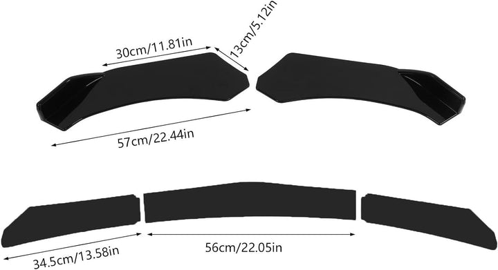 5pcs Frontschürze Lip Splitter, Frontschürze Lip Body Kit Universal Lip Splitter Spoiler Diffusor Ca