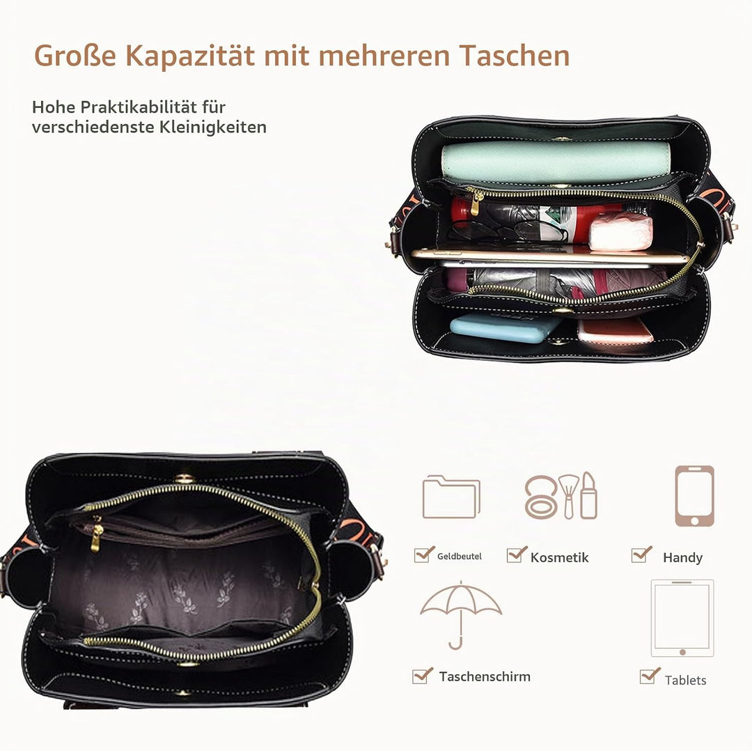 NICOLE &amp; DORIS Elegante Handtasche für Frauen Umhängetasche mit Mehreren Taschen Süsse Schultertasch