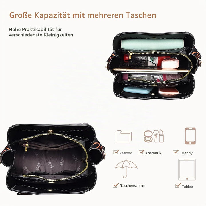 NICOLE &amp; DORIS Elegante Handtasche für Frauen Umhängetasche mit Mehreren Taschen Süsse Schultertasch