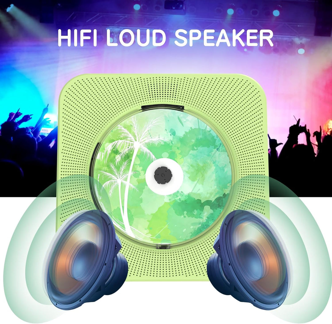 CD Player mit Lautsprecher CD-Player Bluetooth 5.0 mit Fernbedienung Staubschutzhülle Bildschirm FM-