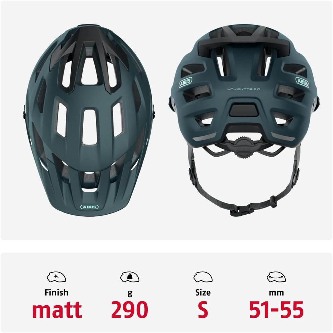 ABUS MTB-Helm Moventor 2.0 - komfortabler Fahrradhelm fürs Gelände - All-Mountain-Helm - für Damen u