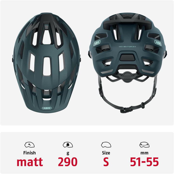 ABUS MTB-Helm Moventor 2.0 - komfortabler Fahrradhelm fürs Gelände - All-Mountain-Helm - für Damen u