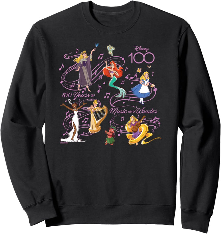 Disney 100 Years of Music and Wonder Princess Songs D100 Sweatshirt