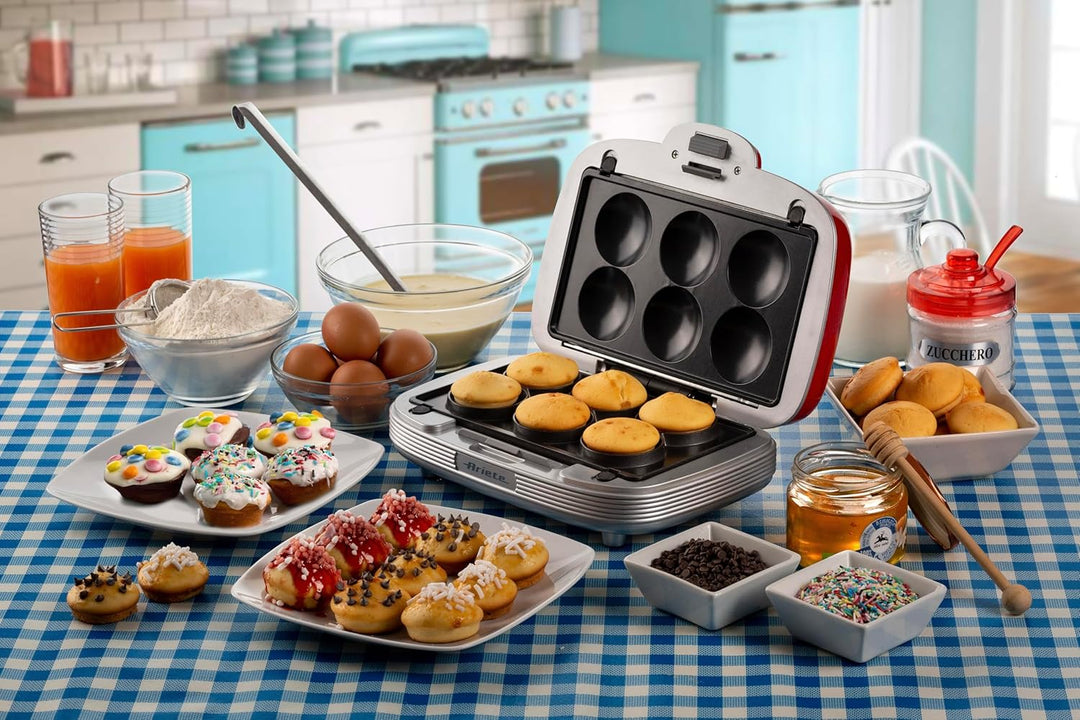 Ariete 1972 Sandwiches & Cookies Party Time, Elektrische Multifunktionsplatte, 700 Watt, 3 antihaftb