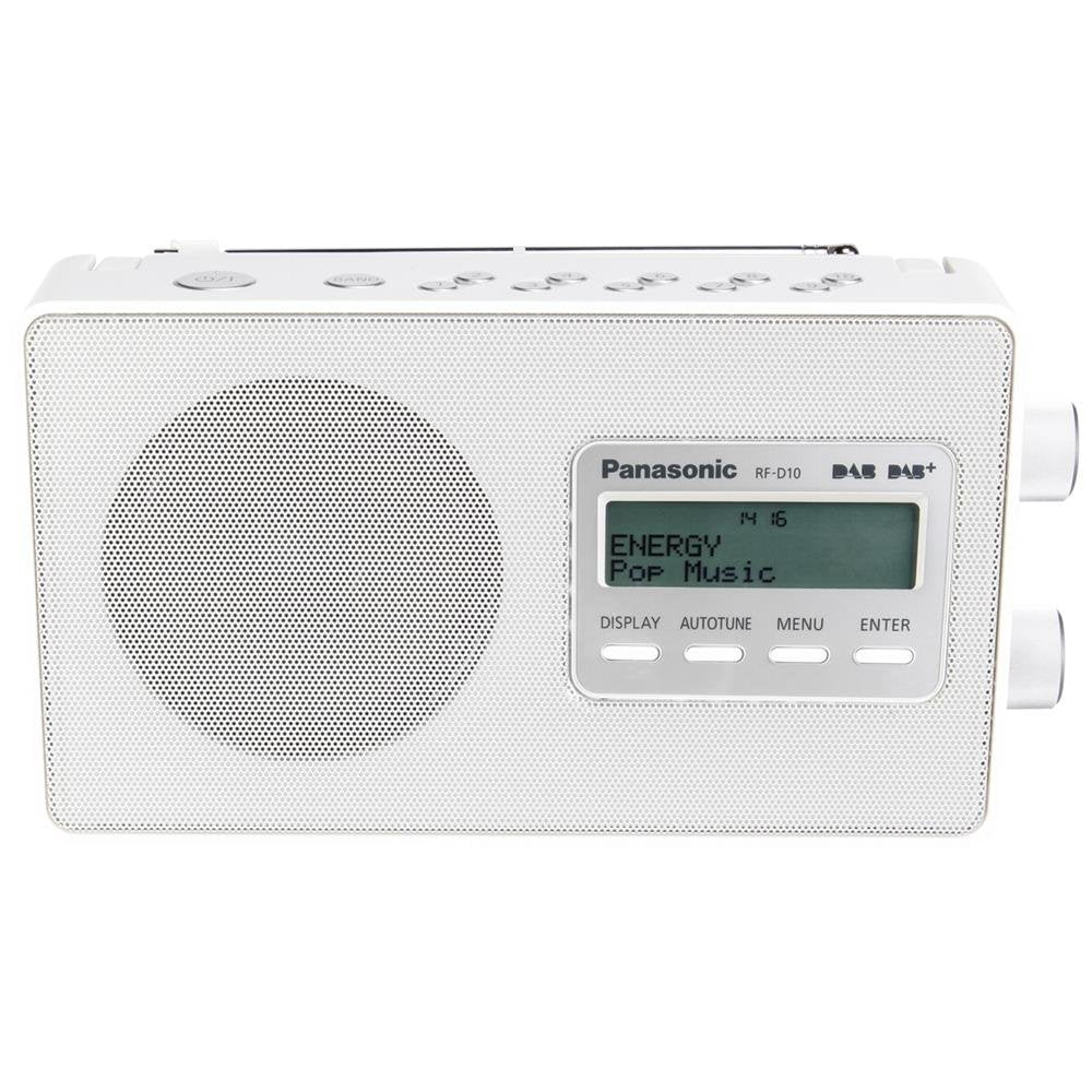 Panasonic RF-D10EG-W Digitalradio (DAB+/UKW Tuner, Netz- und Batteriebetrieb) weiss weiss Single, we