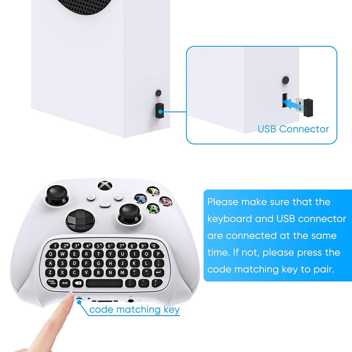 Auarte Tastatur für Xbox Series X/S, One/One X/S, Elite One/2 Controller, kabelloses Bluetooth Game