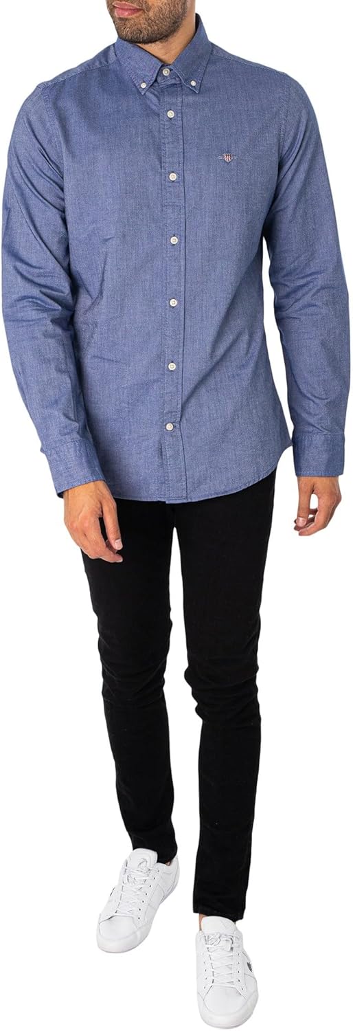 GANT Herren Slim Oxford Shirt Hemd S Persian Blue, S Persian Blue
