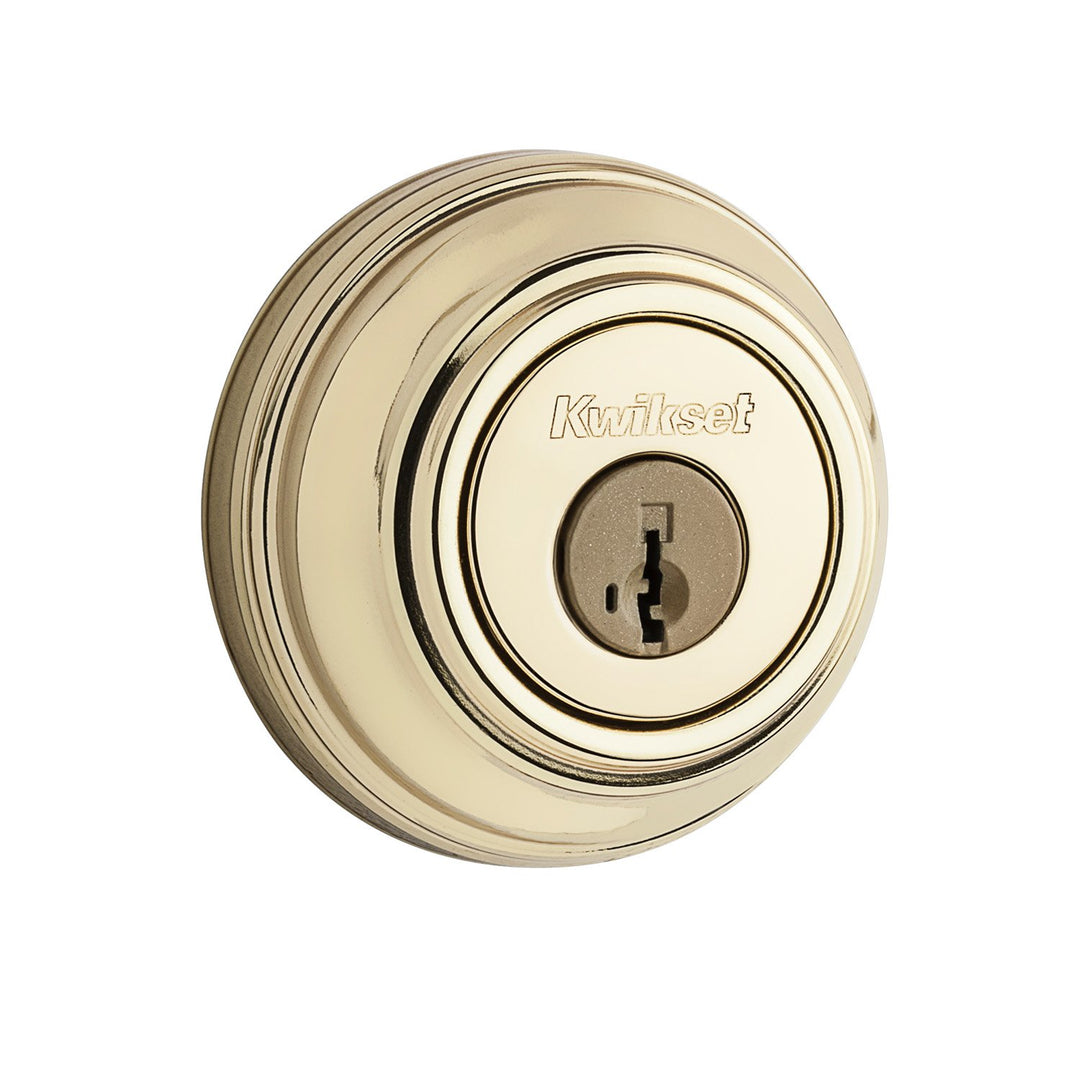 Kwikset 980 Einzylinder-Riegel mit SmartKey® in poliertem Messing Poliertes Messing, Poliertes Messi