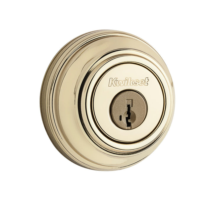 Kwikset 980 Einzylinder-Riegel mit SmartKey® in poliertem Messing Poliertes Messing, Poliertes Messi