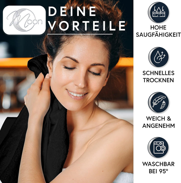 Moon 5er Pack Microfaser, Friseur, Handtücher, Salonhandtücher, ca. 30x50 cm von Floringo mit saugst