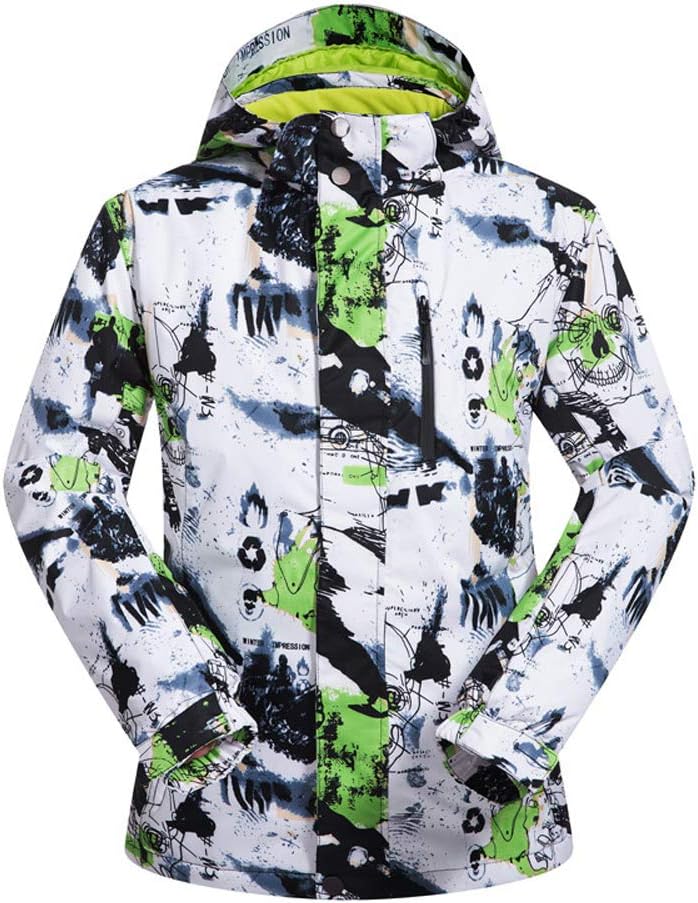 ALSOGO Herren Ski Jacke und Hosen Set Ski Anzug Winter Wasserdicht Winddicht Kapuze Schneemantel 2-S
