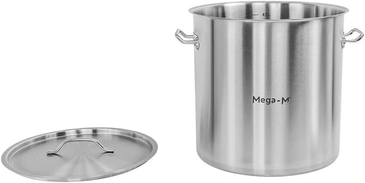 Mega-M Topf GROSSE Induktion aus Edelstahl mit STANDARD DECKEL (50L), 50L