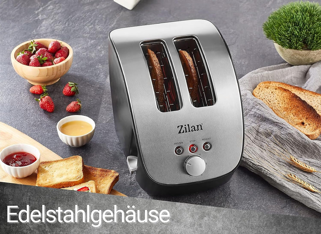 Edelstahl Toaster | 2 Scheiben Toaster | Design Toaster | Schräg Ttoaster | Toastautomat | Röstautom