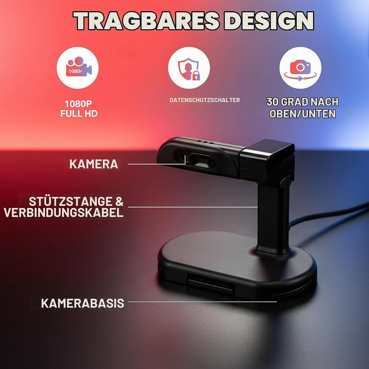 NITHO 1080P Full HD Webcam Kompatibel mit Switch 2, USB-C Kamera für Video-Chat und kompatible Spiel