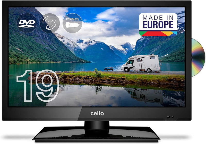 Cello 12 Volt C1920FMTRDE Traveller 19" (47 cm Diagonale) HD Ready LED Digital TV mit eingebautem DV