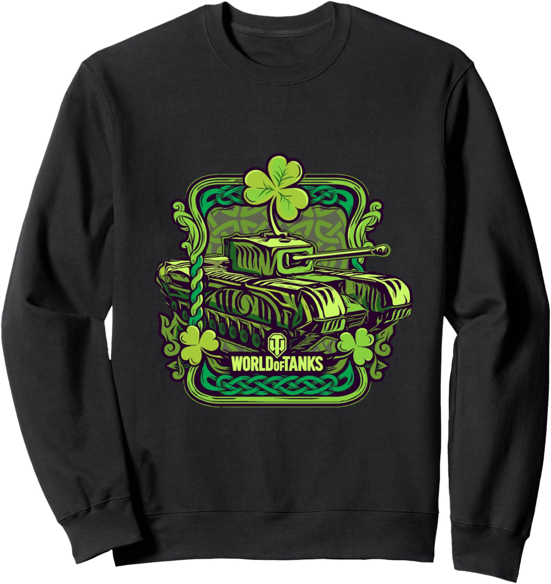 World of Tanks St. Patrick's Day Maschine in Grün Sweatshirt