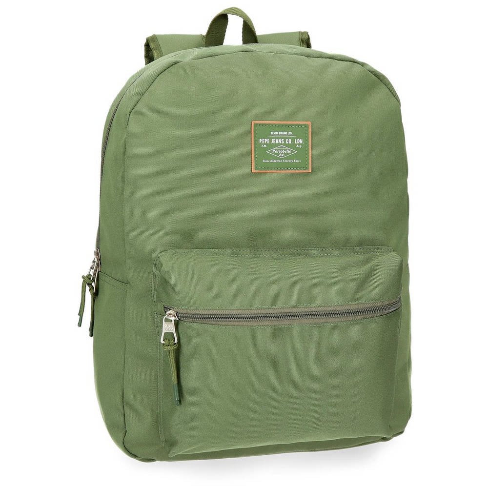 Pepe Jeans Cross Rucksack Grün 32x44x15 cms Polyester für 15,6"-Laptop 21.12L, Rucksack Grün