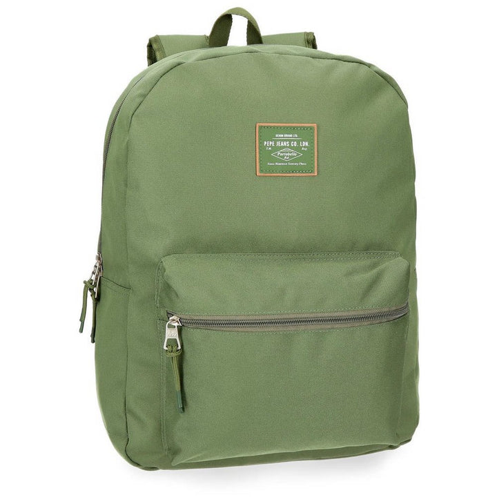 Pepe Jeans Cross Rucksack Grün 32x44x15 cms Polyester für 15,6"-Laptop 21.12L, Rucksack Grün