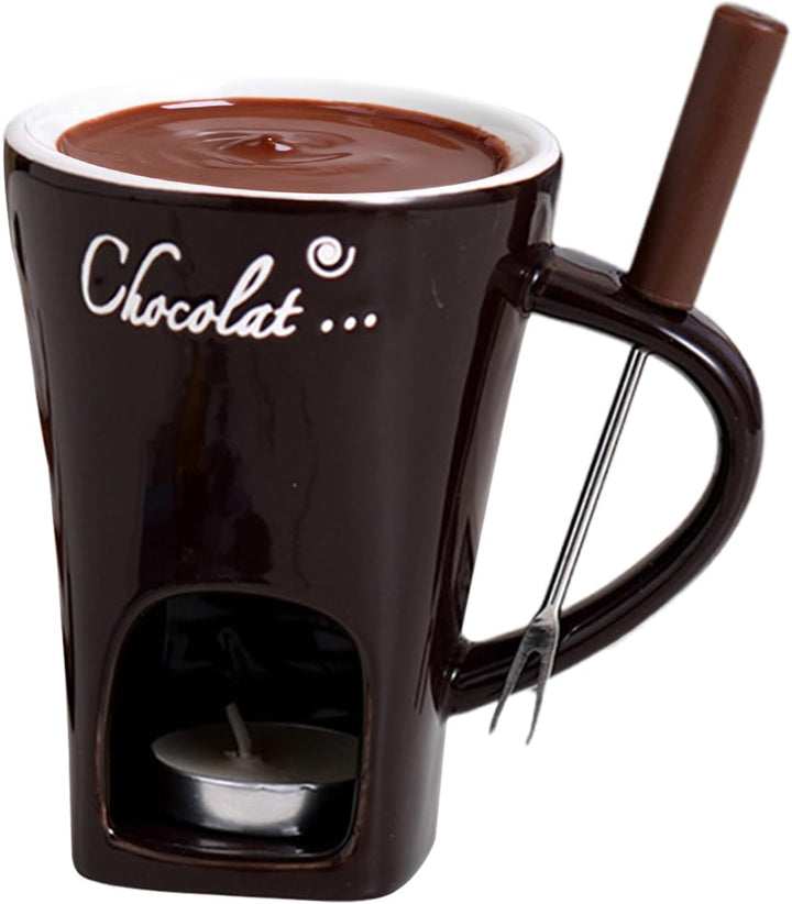 Schokoladen Fondue Tassen 130 Ml Schokofondue Tasse Keramik Mit Gabel Tasse Zum Schokolade Schmelzen