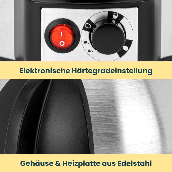 Clatronic® Elektrischer Eierkocher für bis zu 7 Eier | Eierkocher Edelstahl mit Härtegradeinstellung